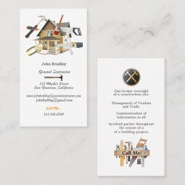 一般請負業者 – ツールを含む住宅 名刺