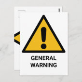 一般警告ラベル、ハザード通知 ポストカード (正面/裏面)