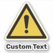 一般警告三角形の記号 シール (正面)