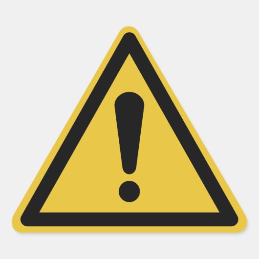 一般警告三角形の記号 三角形シール (正面)