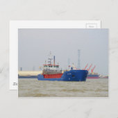 一般貨物船ウィルケ ポストカード (正面/裏面)