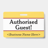 一般 "許可されたゲスト！" バッジ (裏面)