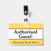 一般 "許可されたゲスト！" バッジ (正面 （クリップ付）)