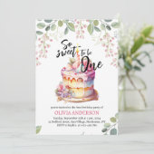 一色のケーキに甘い1誕生日 招待状 (スタンド正面)