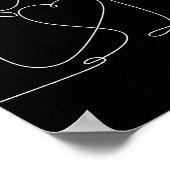 一行連続カップル愛デジタルアートポスター ポスター (角)