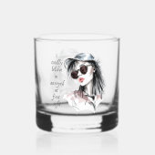 一見しただけでは腹が立つ ウイスキーグラス (裏面)