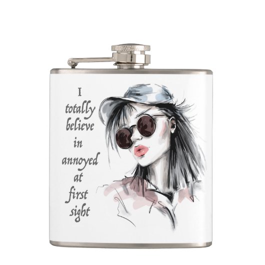 一見しただけでは腹が立つ フラスク (正面)