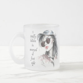 一見しただけでは腹が立つ フロストグラスマグカップ