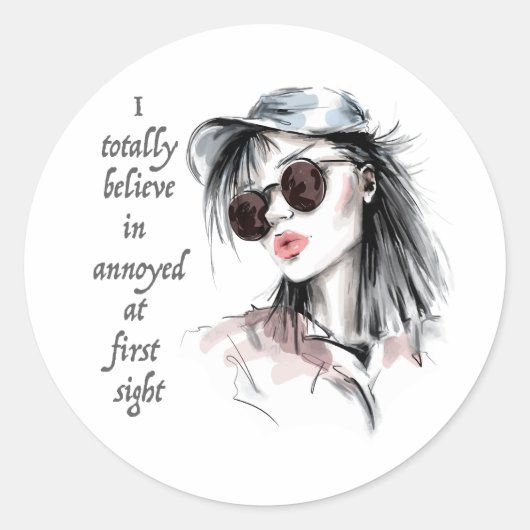 一見しただけでは腹が立つ ラウンドシール (正面)