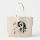 一見しただけでは腹が立つ ラージトートバッグ (裏面)