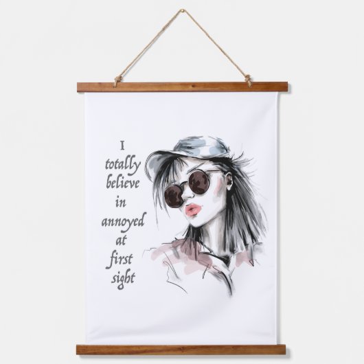 一見しただけでは腹が立つ 吊り下げ型タペストリー (正面)