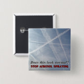 一見の正常なChemtrailこのボタンをします 缶バッジ (正面&裏面)