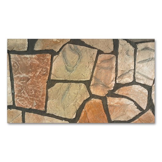 一見を舗装する装飾的な石 マグネット名刺 (正面)