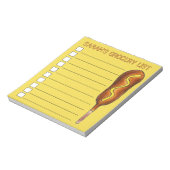 一覧に表示する黄パーソナライズされたマスタードのコーン犬 ノートパッド (回転)