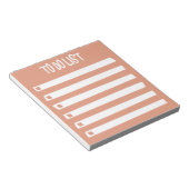 一覧ミニマルに表示すシンプルるオレンジのピンクの白いガーリー ノートパッド (アングル)