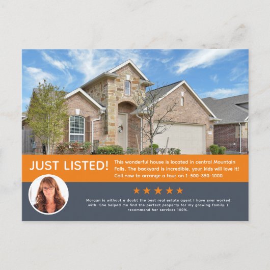 一覧表示されたレビュー写真実在不動産マーケティング ポストカード (正面)