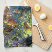 一角妖精のパン キッチンタオル (四つ折り)