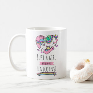 一角獣が好きな女の子だけ! コーヒーマグカップ