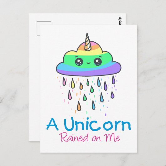 一角獣が降ってきた ポストカード (正面/裏面)