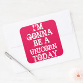 一角獣である スクエアシール (封筒)