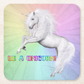 一角獣である スクエアペーパーコースター (正面)