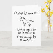 一角獣になれないなら必ず自分でいなさい カード (黄色い花)