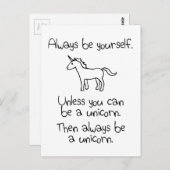 一角獣になれないなら必ず自分でいなさい ポストカード (正面/裏面)