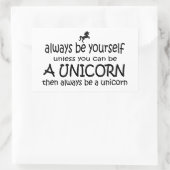 一角獣になれないなら必ず自分でいなさい 長方形シール (バッグ)