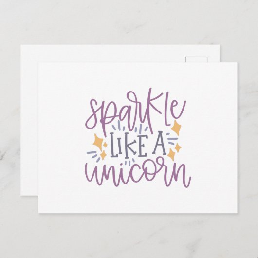 一角獣のように輝く ポストカード (正面/裏面)