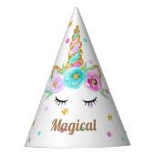 一角獣のパーティーパーティー用の一角獣帽 パーティーハット (正面)