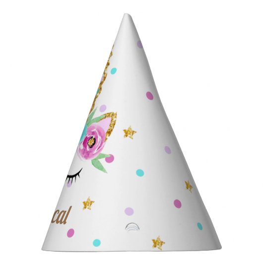 一角獣のパーティーパーティー用の一角獣帽 パーティーハット (右)