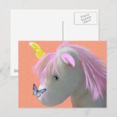 一角獣のムーンストン ポストカード (正面/裏面)