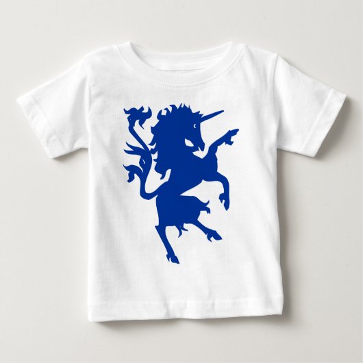 一角獣の猛進 ベビーTシャツ (正面)