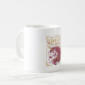 一角獣の花咲くスタイリッシュデザイン_1 コーヒーマグカップ (正面左)