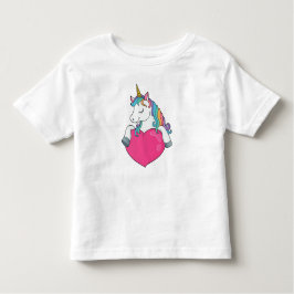 一角獣ハート トドラーTシャツ
