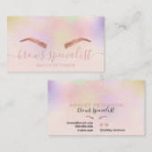 一角獣モダンホログラフィッグラデーションク眉 名刺 (正面/裏面)