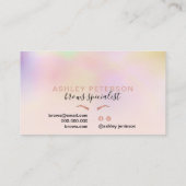 一角獣モダンホログラフィッグラデーションク眉 名刺 (裏面)