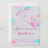 一角獣誕生日の招待状 招待状 (正面)