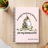一角獣食べの宿題ノベルティ ノートブック