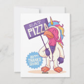 一角獣鳥感謝祭-食べピザおもしろい シーズンカード (裏面)