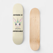 一角獣(ユニコーンおもしろい)ウサギ スケートボード (正面)