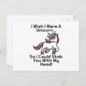 一角獣(ユニコーン)になりたい ポストカード (正面/裏面)