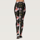 一角獣(ユニコーン)に乗るサンタクロース宇宙 レギンス (裏面)