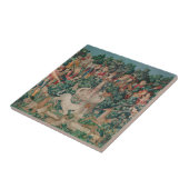 一角獣(ユニコーン)狩り中世アート-一角獣(ユニコーン)が発見される タイル (側面)