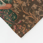 一角獣(ユニコーン)狩り中世アート-狩り始まる フリースブランケット (角)