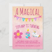 一角獣（ユニコーン）誕生会3年前 招待状 (正面)