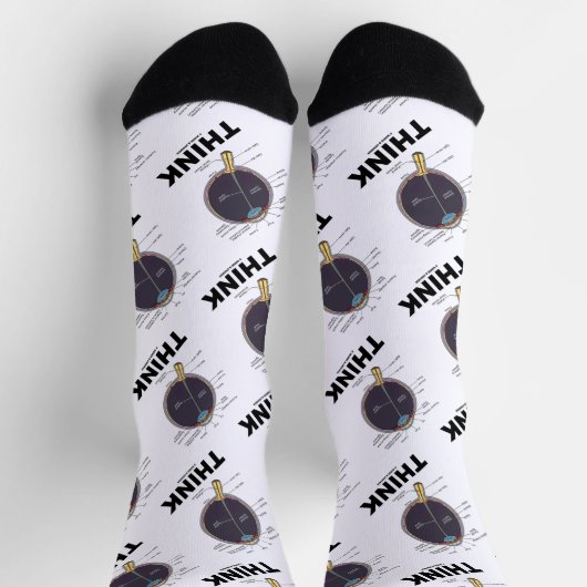 一解剖学的考えギークユーモア ソックス (上部)