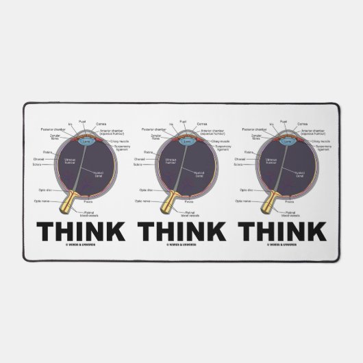 一解剖学的考えギークユーモア デスクマット (正面)