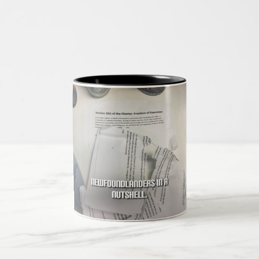 一言で言えばニューファンドランド人 ツートーンマグカップ (中央)