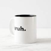 一言ミニマリズムデザイン ツートーンマグカップ (正面左)